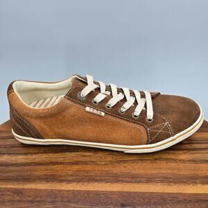 Taos Retro Star Shoes Women's 9.5 Brown Suede Leather Low Top Comfort Sneakers